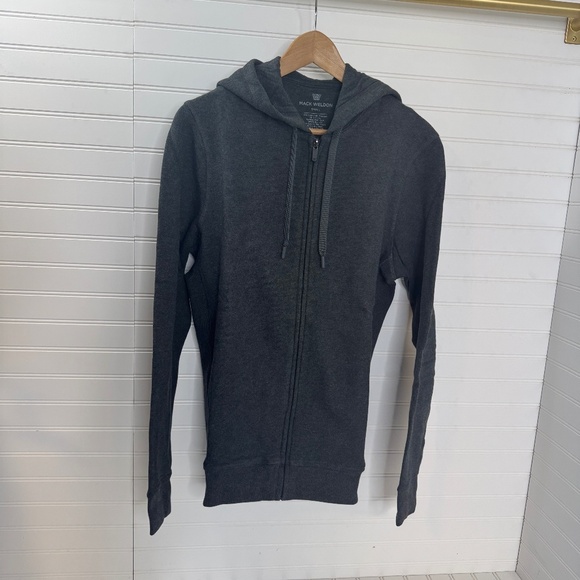 NEW Mack Weldon Ace Full Zip Hoodie Sweatshirt Small Charcoal Heather - Picture 1 of 6